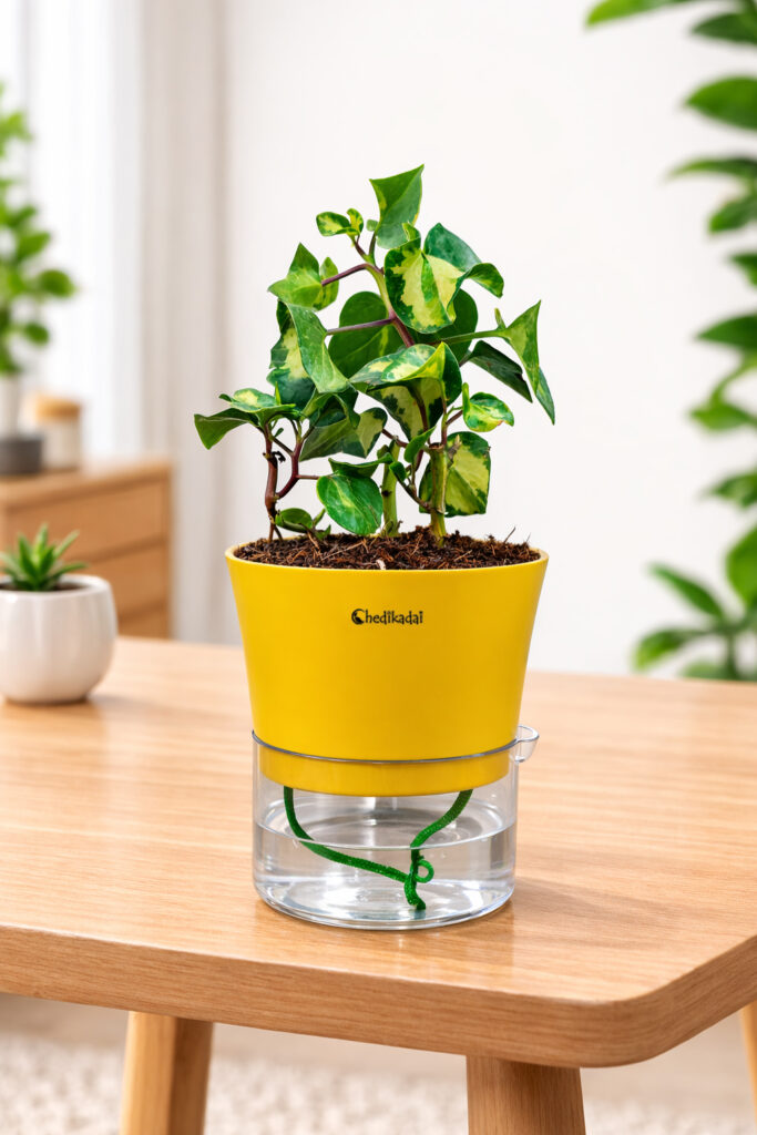 English ivy Yellow & Dark green with Self-Watering